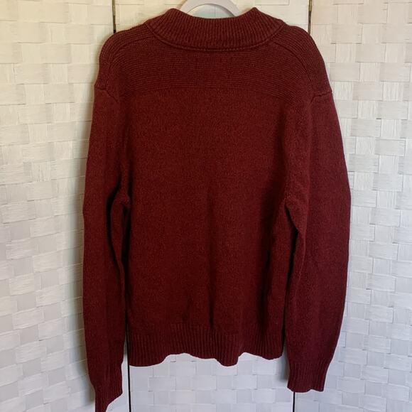 Eddie Bauer Men’s Quarter Zip maroon colored pullover men’s size XL - Picture 11 of 11